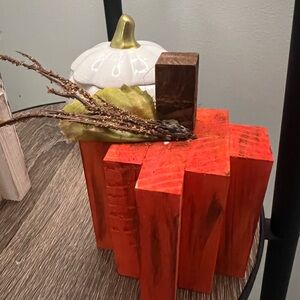 Rustic Orange Pumpkin Decor